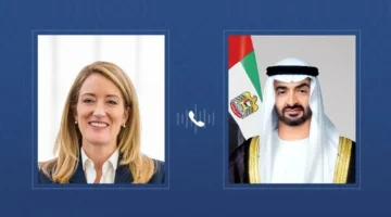 رئيسة البرلمان الأوروبي تدين اعتداءات إيران في اتصال مع محمد بن زايد